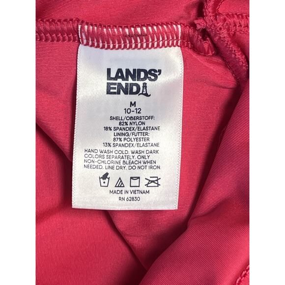 Women's Chlorine Resistant Tulip Wrap Swim Dress M One Piece Swimsuit Prism Pink - Picture 4 of 8